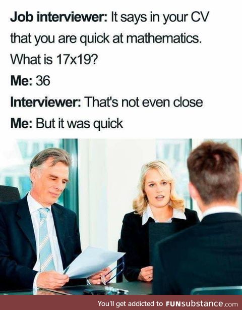 Quick at mathematics