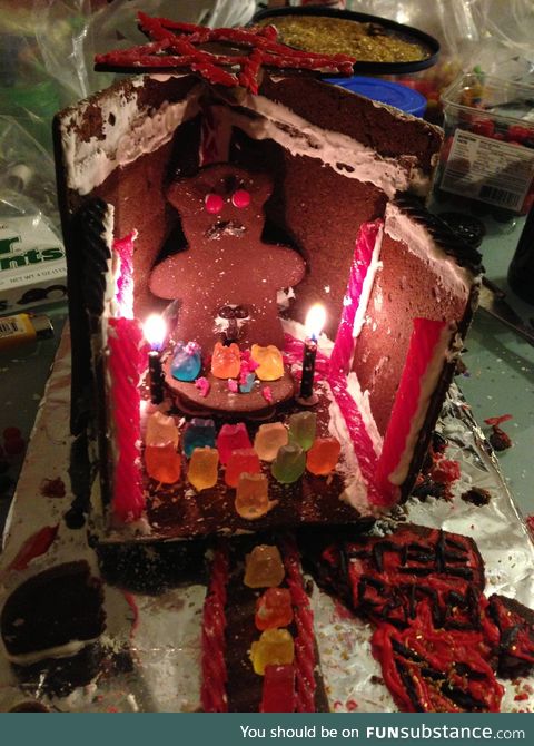 My date asked me what I wanted to do for our gingerbread house... She probably shouldn't