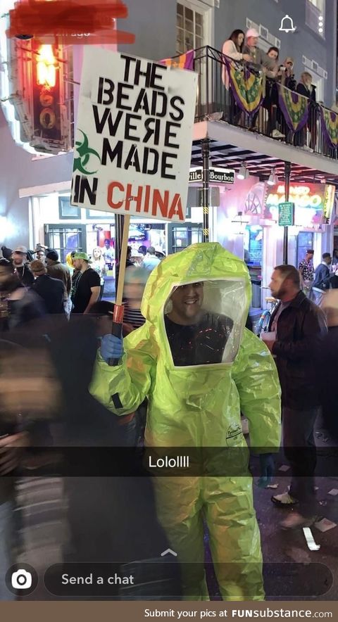 My friend snapped this last night from Mardi Gras