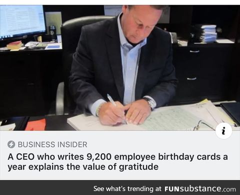 Apparently this guy writes 25 letters a day and is a full time CEO... Yeah right!