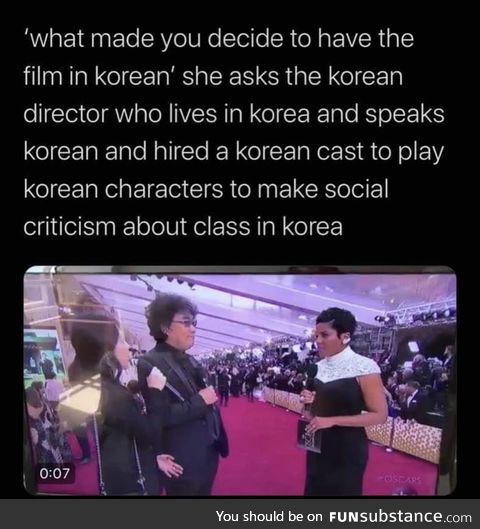 Why Korean man make Korean movie?!?