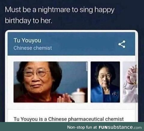 Happy Birthday to Tu Youyou