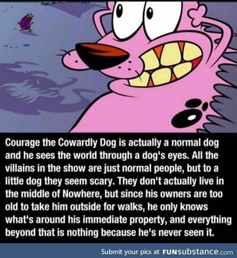 Courage the Cowardly Dog is a familiar story