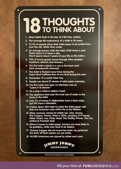 Toilet Trivia for the [m]asses