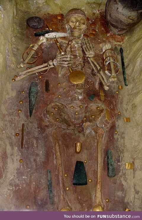 Ancient skeleton with the world's oldest gold found near the Black Sea