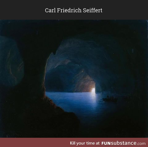 The Blue Grotto in Capri, 1860
