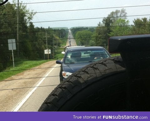 "dad, I think we're going a bit too slow..."