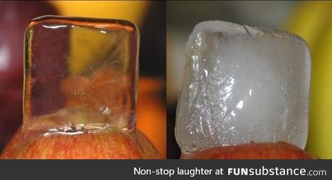 If you use boiled water for ice ice baby, your cubes will stay clear