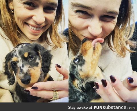 Emilia Clarke got a new puppy