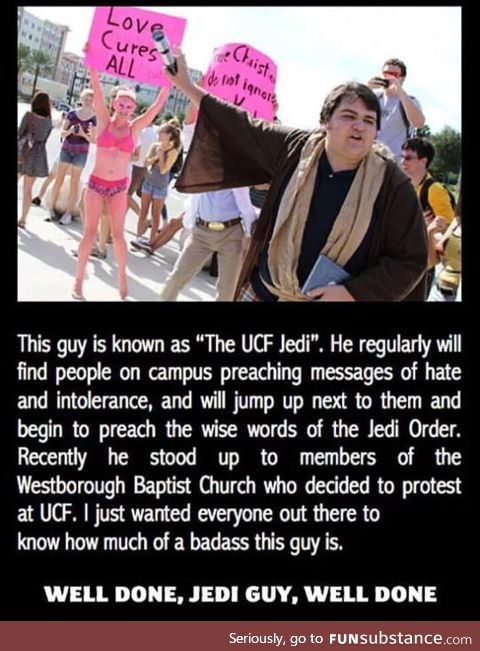 This guy is using the force for good!