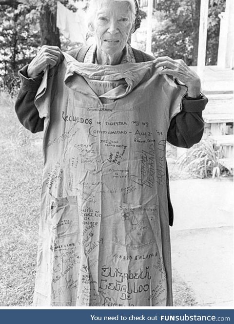 Dorothy Day with her jail garb