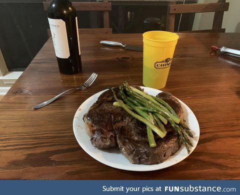 Got dumped on Valentine's Day- two steak dinner for one