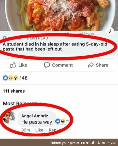 Rest in pasta