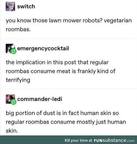 DJ Roomba is hungry