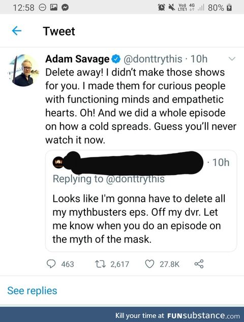 Damn adam, savage