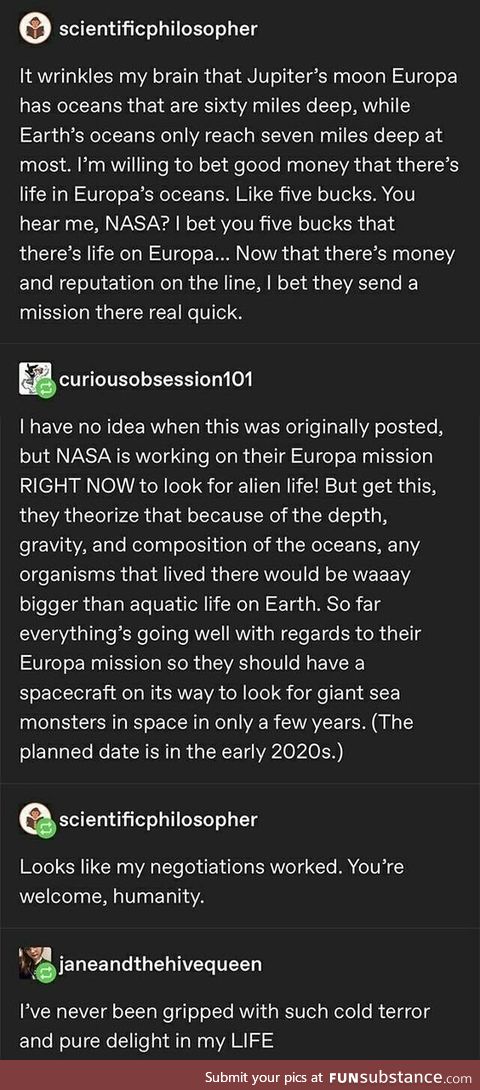 Europa, for science.!