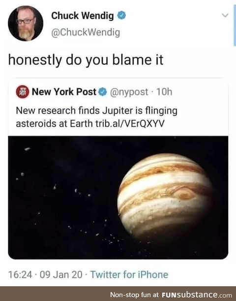 Jupiter needs better aim or bigger asteroids
