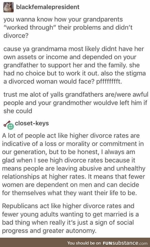 Two sides to divorce rates