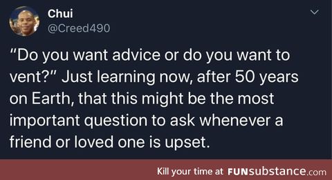 A solid piece of advice