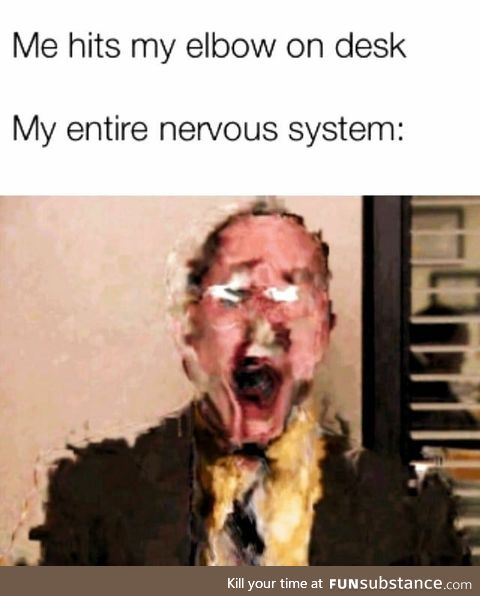 Hitting your elbow on.. Anything, really