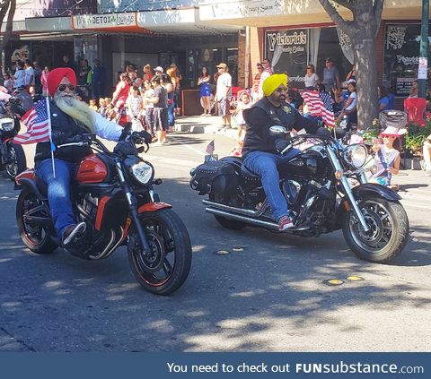 Sikh Bikers at 4th of July Parade