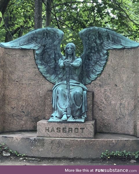 The way this statue has aged is both beautiful and creepy. Found in Lakeview cemetery
