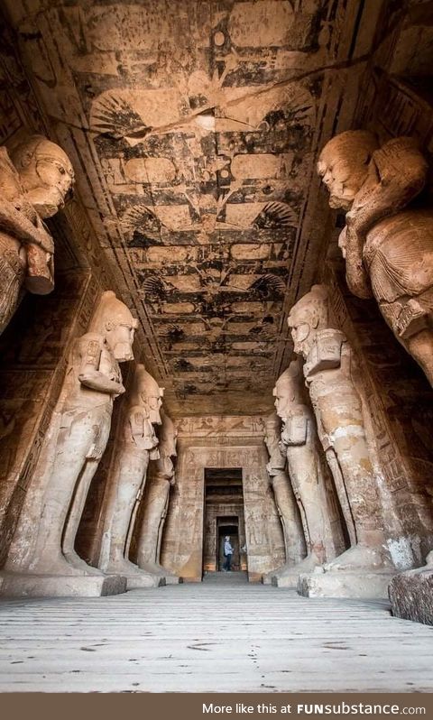 Inside the Temple of Ramses II in Aswan, Egypt