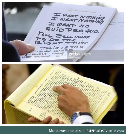 President Trump vs President Obama’s annotation style/handwriting