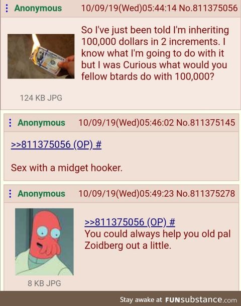 Anon is about to recieve a big inheritance