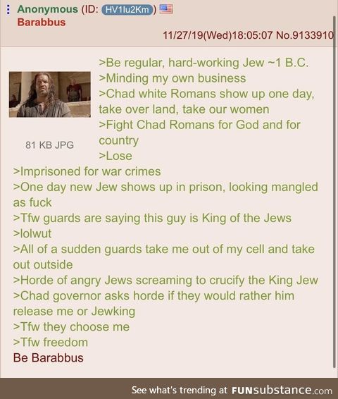 Anon talks about Barabbus