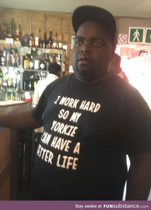 Unexpected wholesome shirt in a dive bar