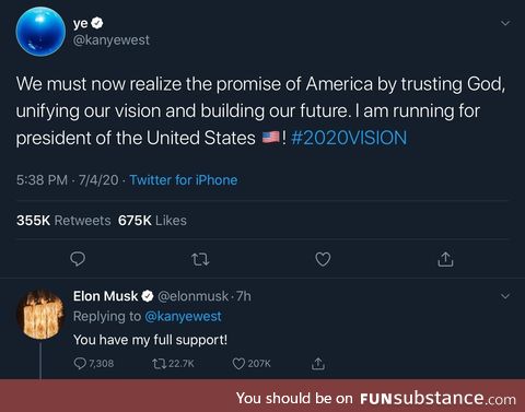 Yeezy for President, why not?