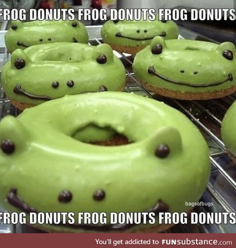 Frog Donuts Frog Donuts Frog Donuts Bag Of Bugs
