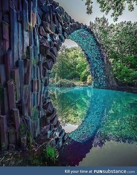 Amazing water image of the bridge