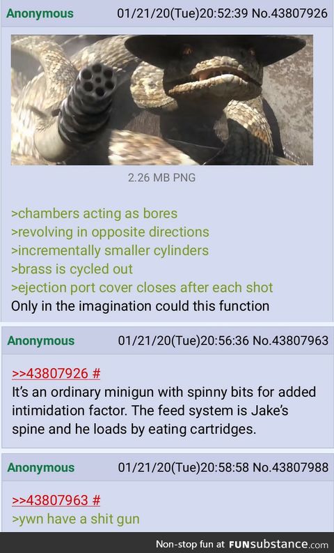 /k/omrade doesn't appreciate a particular firearm in Rango