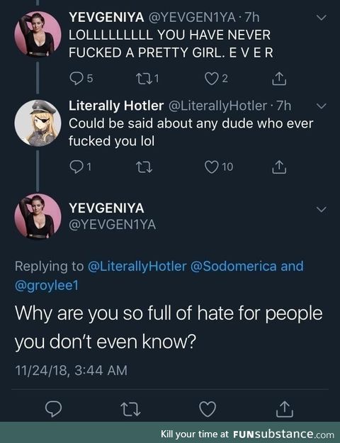 The thot cries out in pain as she strikes you