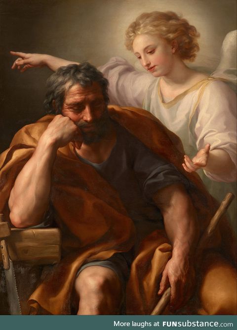 The Dream of St. Joseph, 1774, by German painter Anton Raphael Mengs