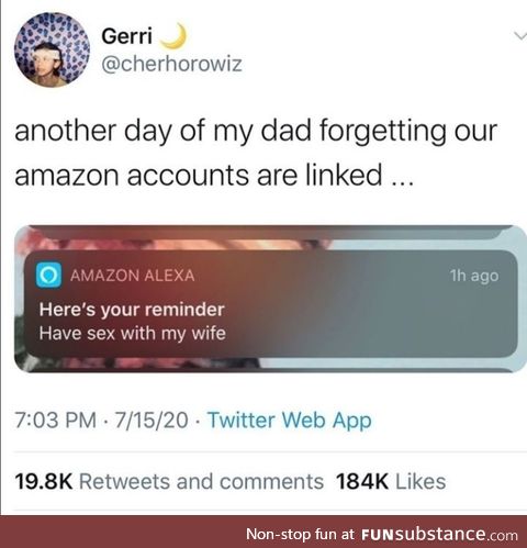 Well at least he's both his wife's husband and boyfriend