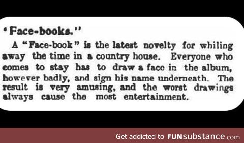 The Face Book, circa 1902