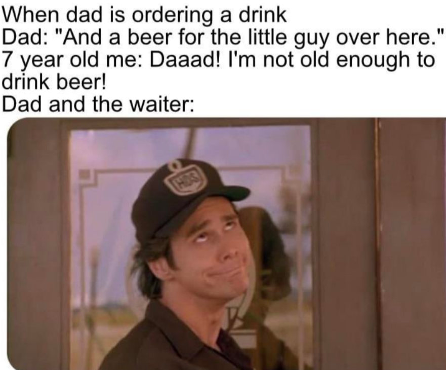 the waiters forced laugh is a work of art