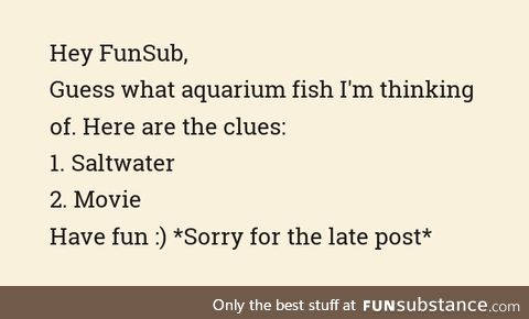 Fishy Fun Day #57: Guessing Game Edition