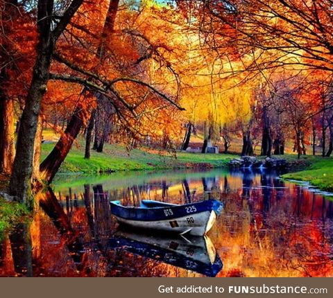 Beautiful boat in river