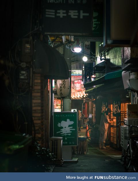 Night streets of Osaka, Japan