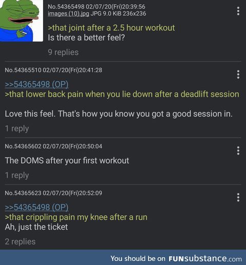 The joint after a workout