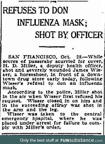 1918 did not muck about with the flu pandemic