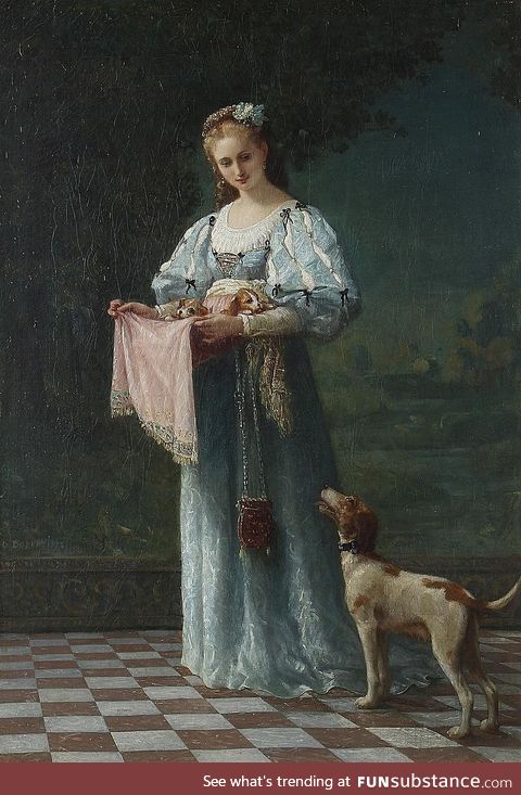The New Litter, 1872, by Gustave Doyen, France