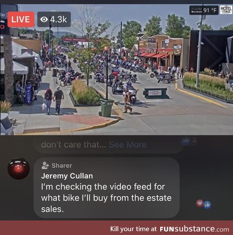 Best comment while watching the Sturgis rally