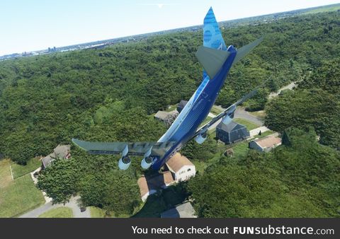 Real cyberbullying is crashing your plane into someone's house in Microsoft Flight