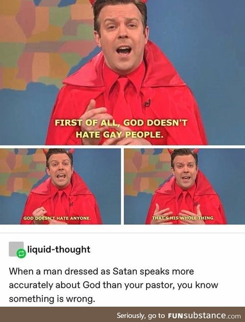 Satan describes the love of god