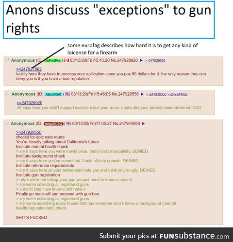 Anons discuss what happens when gummit "regulates" guns